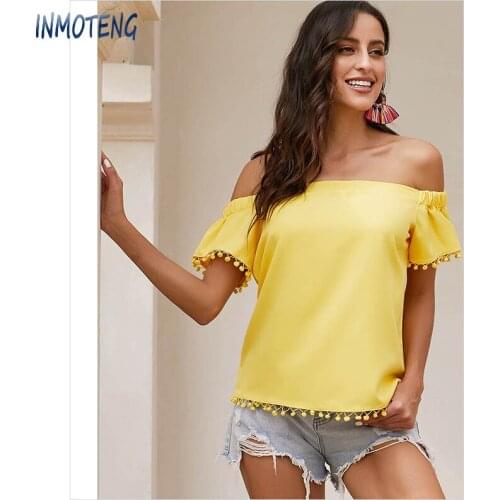 INMOTENG Yellow Blouses