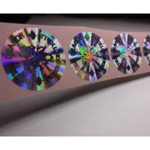 Custom made silver hologram sticker label, Free design and color changing
