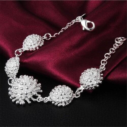 Creative fireworks hollow jewelry 925 silver bracelet wholesale fashion European and American personalized jewelry bracelet S033