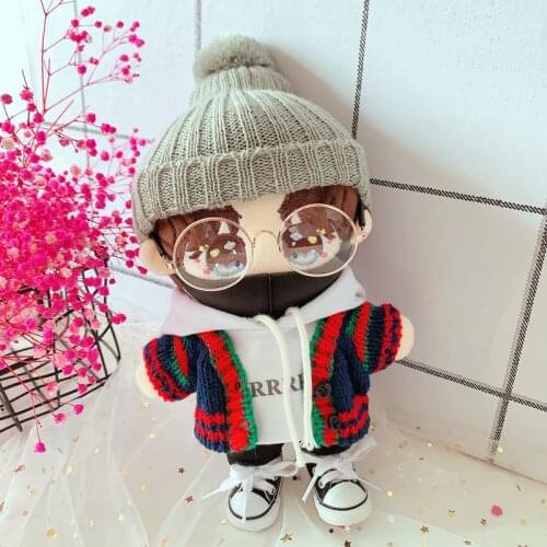 Doll Clothes 20cm Idol Dolls Accessories Plush Dolls Clothing glasses pants Sweater Stuffed Toys for Korea Kpop EXO Dolls