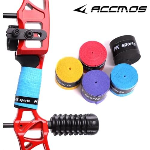 New 1pc Archery Absorb Sweat Band Bow Riser Tape Band Non-Slip Stretchy Handle Grip Bow Riser Tape Band Rope Wrap Shock Absorb