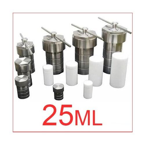 New 25ml,polytef lined Hydrothermal synthesis reactor,PTFE lined vessel,F4 inner sleeve,High pressure digestion tank