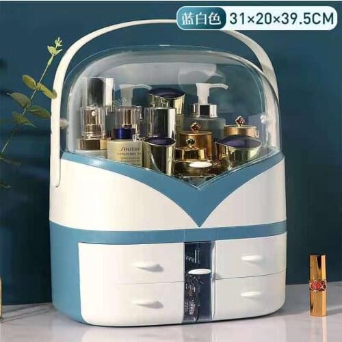 New Cosmetic Storage Box Desktop Makeup Jewelry Organizer Case Dust-Proof Drawer Organizer For Cosmetics Beauty Container