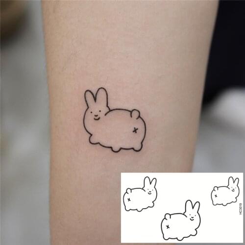 Nu-TATY 25 set Ins style Tattoo stickers waterproof lasting girl heart rabbit cartoon cute stickers