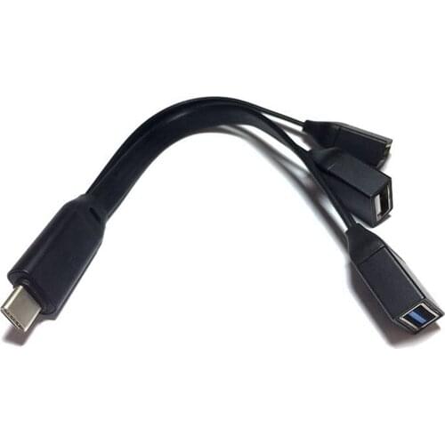 OTG USB 3.1 Type-C Hub to USB Hub 3.0/2.0 Super Speed USB Splitter 4-in-1 USB C Hub for Macbook Pro Laptop Phone Use