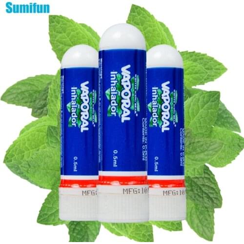 SMF 3Pcs Nasal Essential Oil Original Thailand Nasal Inhaler Refresh Nose Cold Cool Herbal Ointment Allergic Rhinitis Mint Cream