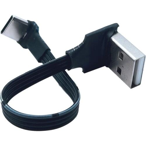 Ultra-thin elbow type-c data cable wire USB2.0 double elbow charger Po short-term portable and universal 5CM-100CM