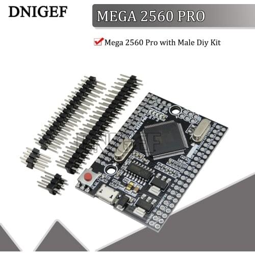 DNIGEF MEGA 2560 PRO Embed CH340G\ATMEGA2560-16AU Chip with Male Pinheaders Compatible for Arduino Mega2560 Diy Kit