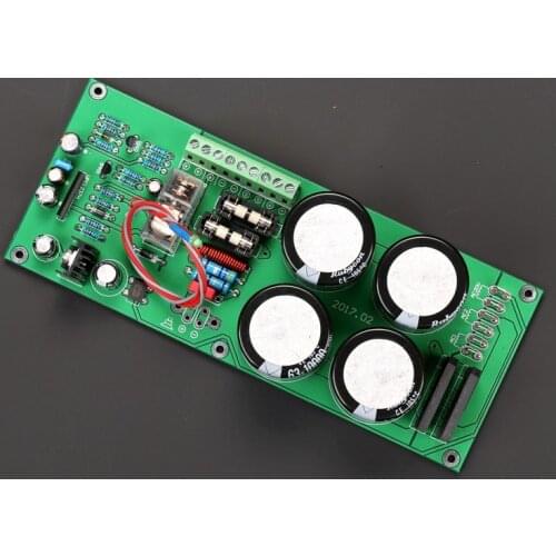 Rectifier filter + mono speaker protection board include the 4 big capacitance
