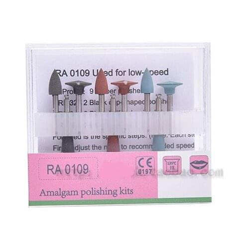 High Quality Dental Lab Silicon Polishing Burs Kit For Amalgam Silicone Tips Cups RA0109