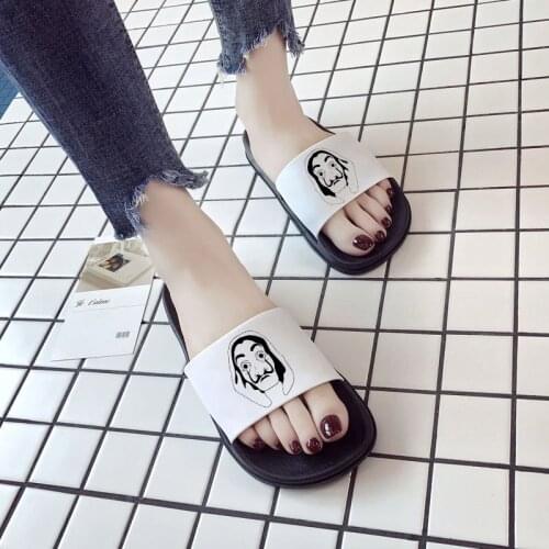 Shoes for Woman 2021 Pattern Outdoor Slippers Summer Beach Fashion Open Toe Sandals Printed Fashion Harajuku Women Shoes