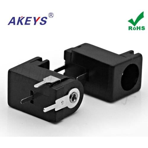 10 PCS One-button DC-005 socket 13.4*8.9MM high temperature DC interface power supply base three-legged straight plug