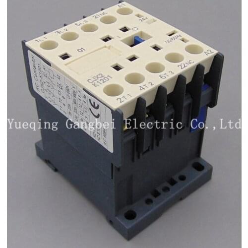 12A contactor CJX2 1201 AC contactor CJX2K1201 50HZ/60HZ voltage 380VAC 220VAC 110VAC 36VAC 24VAC