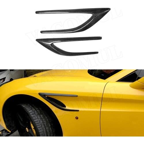 2PCS Carbon Fibre / FRP Front Bumper Decoration Splitter Spoiler Protector Car Styling Auto Accessories for Ferrari California