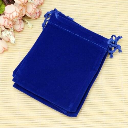 20pcs/lot Small Royal Blue Velvet Bags 9*12cm Jewelry Charms Packaging Bags Christmas/Candy Drawstring Gift Bags Free Shipping
