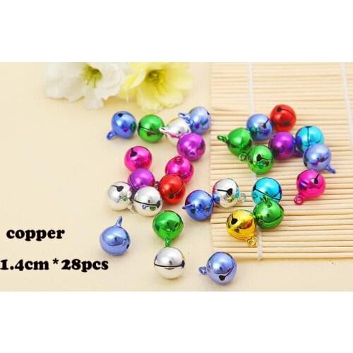 28pcs Christmas Bells Loose Beads Small Jingle Bells Christmas Decoration Gift Scrapbook or Christmas Decoration Craft