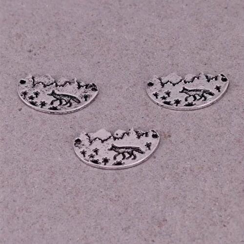 5pcs mountain range wolf trees flowers forest pendant charms nature enthusiast gift jewelry for women Accessories