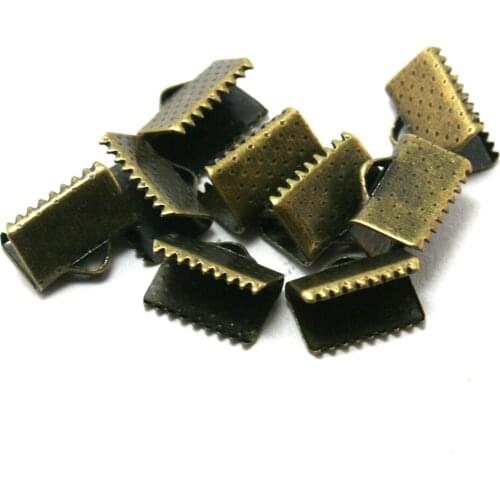 500pcs/lot Antique Bronze Plated Clasp End Caps Crimp Beads Findings 10mm for Jewelry Making DH-FKG003-77