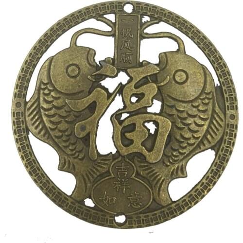 ANGRLY Maitreya Ancient Coins Currency Chinese Antique Metal Coin Collectionfish Coin Collection Museum Craft Supplies