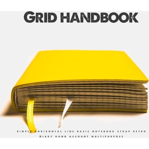 A5 A6 Retro Soft Pu Leather Grid Dot Bullet Notebook Diary Journal Thicken 80sheets Journal Agenda Planner Stationery Supplies