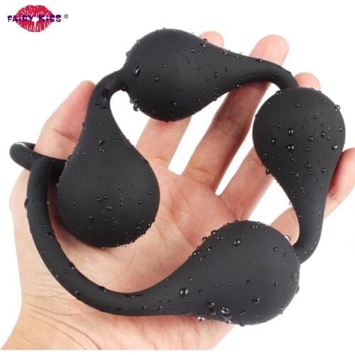 Silicone Huge Anal Beads Big Butt Plug Vaginal Balls Buttplug BDSM Expanders Plugs Erotic Products 18 Adults Sex Toys For Women