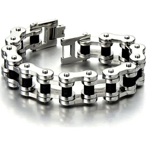 High quality bracelet jewelry classic stainless steel bicycle motorcycle chain mens jewelry couple bracelet gift decoration