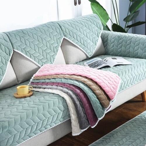 Cover for Living Room Stretch Sofa Cushion Mat Couch Cover L Shape Sofa Cover Thicken Plush Chair Sofa Towel Home Decor