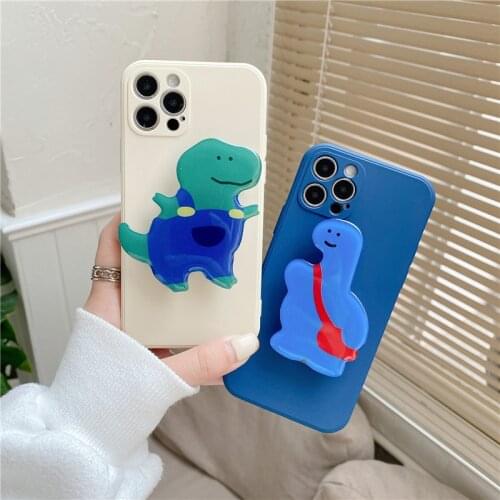 Cute Ring Stand Phone Case for iPhone 12 PRO 12 MINI 11 Pro Max Silicone Cartoon for IPhone SE 2020 XS XR X 7 8 6s Plus case
