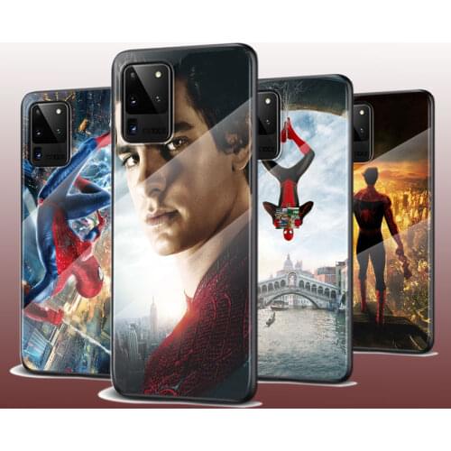 Tempered Glass Cover Marvel Spider Hero For Samsung Galaxy S21 Ultra Plus 5G M51 M31 M21 Phone Case