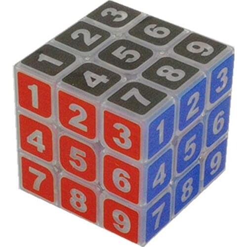 CuberSpeed Sudoku 3x3 magic cube Transparent 3x3x3 speed cube clear body with numbers Sudoku