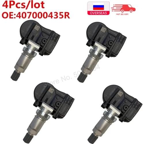 4pcs 407000435R TPMS Tire Pressure Sensor For Renault Megane Laguna Fluence Latitude 433MHZ 40700-0435R, S180052064Z