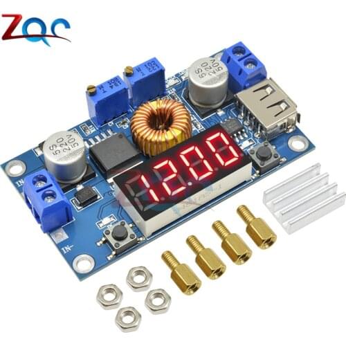 DC-DC 5A USB Digital LED Drive Lithum Battery Charger Module CC/CV Step Down Buck Power supply Converter Voltage Current Test