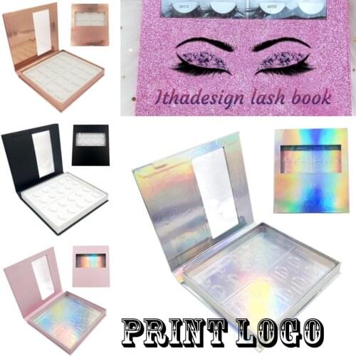 10Pair Container Organizer Eyelash Storage Book Care Travel Glitter Paper Compartment Sample Catalog Makeup Display Portable