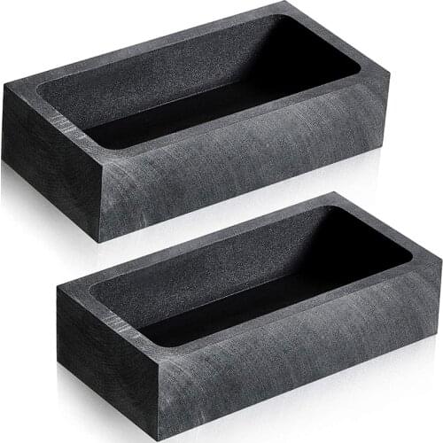 2 Pieces 1 KG Graphite Ingot Mold Crucible Mould for Melting Casting Refining Gold Silver Metal Aluminum Copper Brass