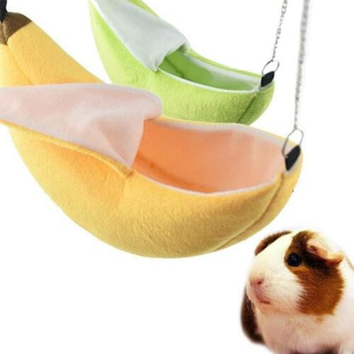 Hamster cotton nest banana Shape House Hammock Bunk Bed House Toys Cage For Sugar Glider Hamster Small Animal Bird Pet Supplies