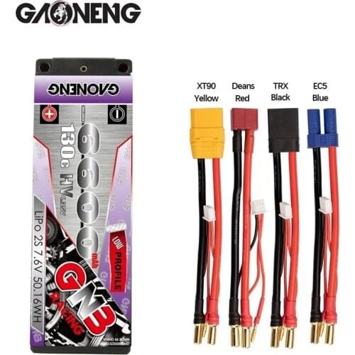 GAONENG GNB 7.6v 6600mAh 130C PLUS LiPo Battery For Remote Control Car Racing Spare Parts With Shell Upgrade LiHV 2S Battery