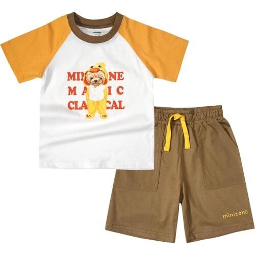 Minizone summer sport 2-pieces set t-shirt and short for boy cotton