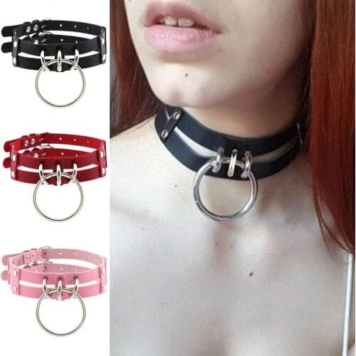 Fashion Sexy Belts Punk Gothic PU Leather Choker Harness Harajuku Necklace Belt For Women Wrap Body Harness BDSM Sexy Gear