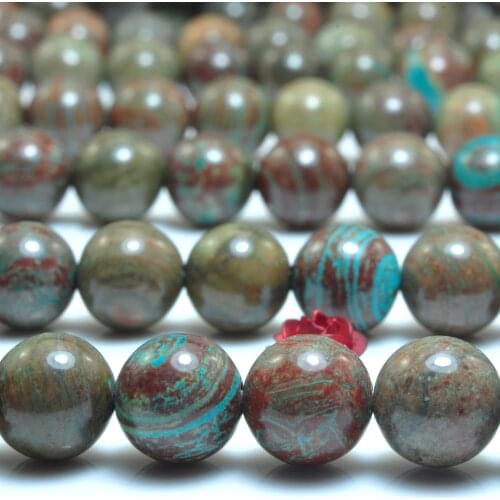 Natural Autumn Jasper Smooth Round Loose Beads Wholesale Gemstone Semi Precious Stone Bracelet Necklace Diy Jewelry Making 15"