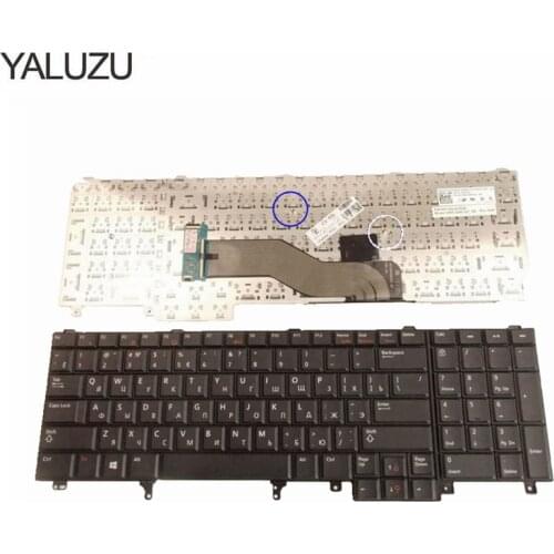 YALUZU new Russian RU Version Keyboard For Dell Latitude E6540 E6520 M4800 M6800 E5520M Laptop without Point Stick Non-Backlit
