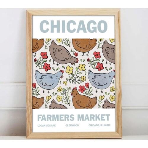 Chicago Farmers Market Poster / Art Print