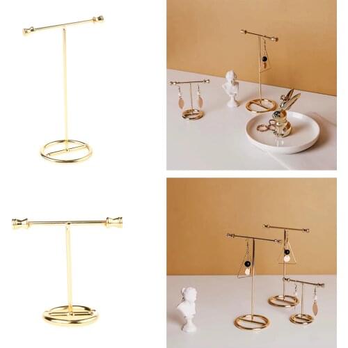 Gold Earring Rack Jewelry Organizer Holder Display Stand Jewelry Display Stand Showing Rack for Earrings Necklaces Bracelets