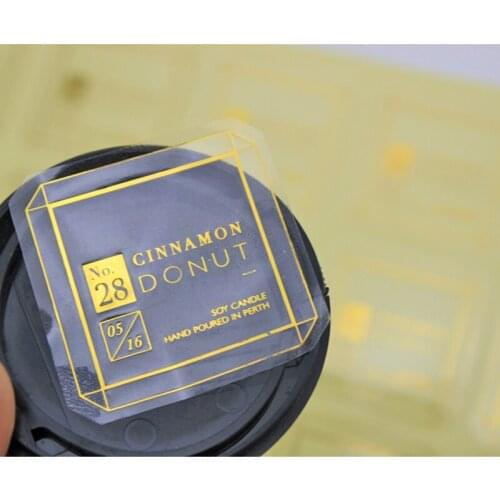 Customized Decorative glittering sticker, high class gold stamping label