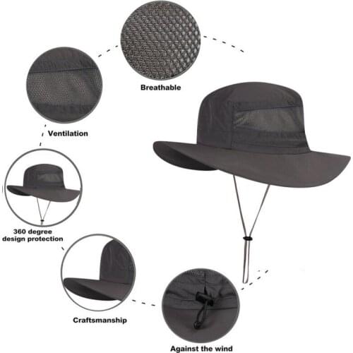 Outdoor Fisherman Hat Custom Waterproof Fisherman Hat Sunblock UPF 50 Fishing Hat Sunshade for Men and Women