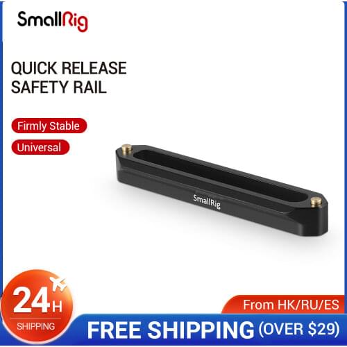SmallRig Quick Release Safety Nato Rail 70mm Long with Spring Loaded Pins for RED Epic / Scarlet/ Blackmagic Camera-1195