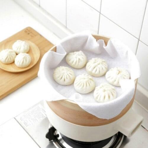 Cotton Steamer Cloth Square Cotton Gauze Drawer Steamer Mat Stuffed Buns Steamed Bread Steamer Kitchen Steamer