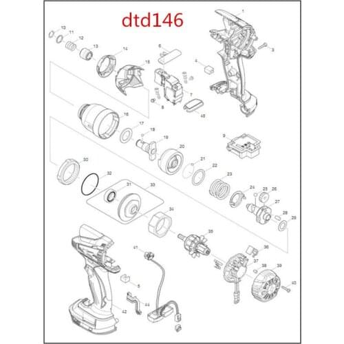 Parts for MAKITA TD146D DTD146 326067-3 140946-9 227150-8 158145-9 620052-1 638387-6 650722-8 326066-5 643852-2