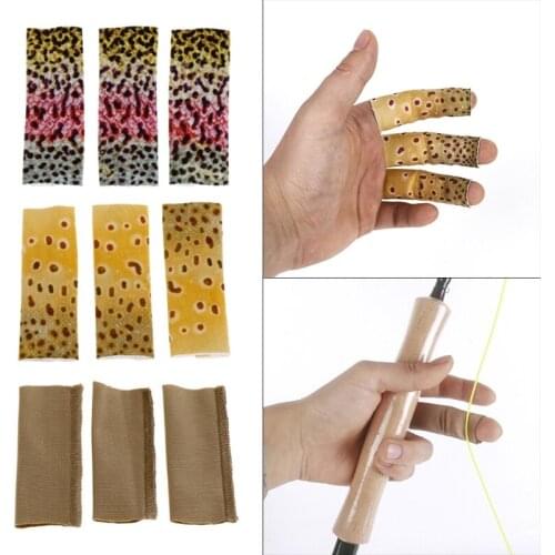 A5KC Finger Sleeve Protector Finger Protector Sleeve 3pcs Fly Line Fishing Finger Protective Stall Hand Guard Gear Tool