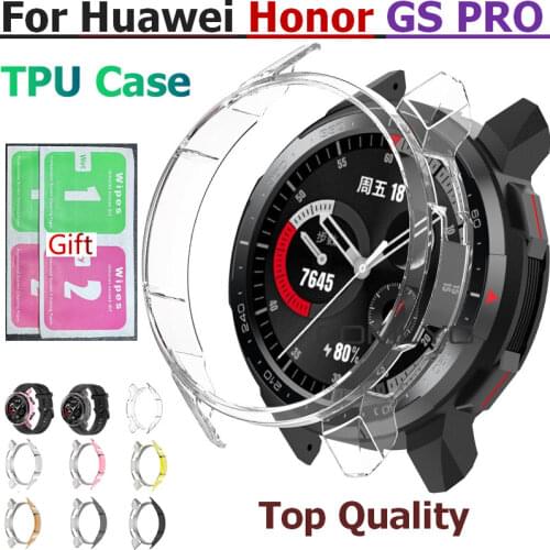 TPU Watch Bracelet Screen Protector Case For Honor GS PRO KAN-B19 Band Plating Protective Cover For Honor GS pro Frame Shell