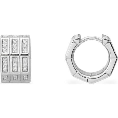 SLJELY Fashion Real 925 Sterling Silver Triple Octagon Geometric Hoop Earrings Micro Cubic Zirconia Women Luxury Brand Jewelry
